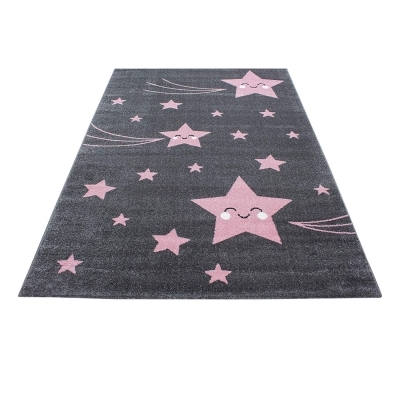 Snapstyle Les enfants jouent au tapis Les filles du village rose Rose  160x200 cm